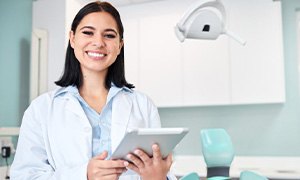 Dentist smiles
