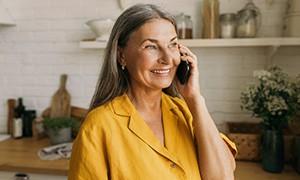 Woman talking on the phone