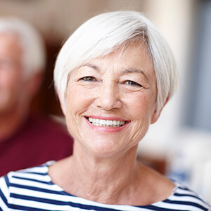 Senior woman smiling